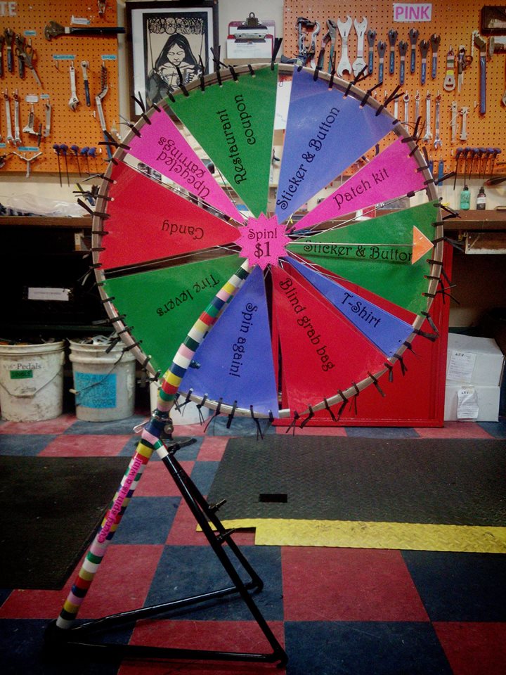 Prize wheel at Polkaholics show