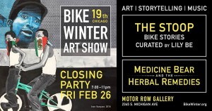bike winter art closing party